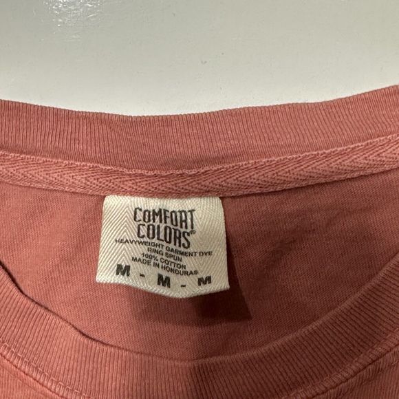 Comfort Colors T-SHIRT TEE Men's Medium Y2K Red Original Pinchers Fishing Team - Picture 3 of 8